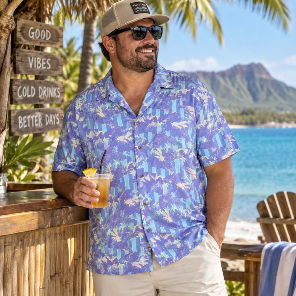 Chubbies The Sunday Linner Rayon Sunday Shirt XXL Dad Vibes Vacation